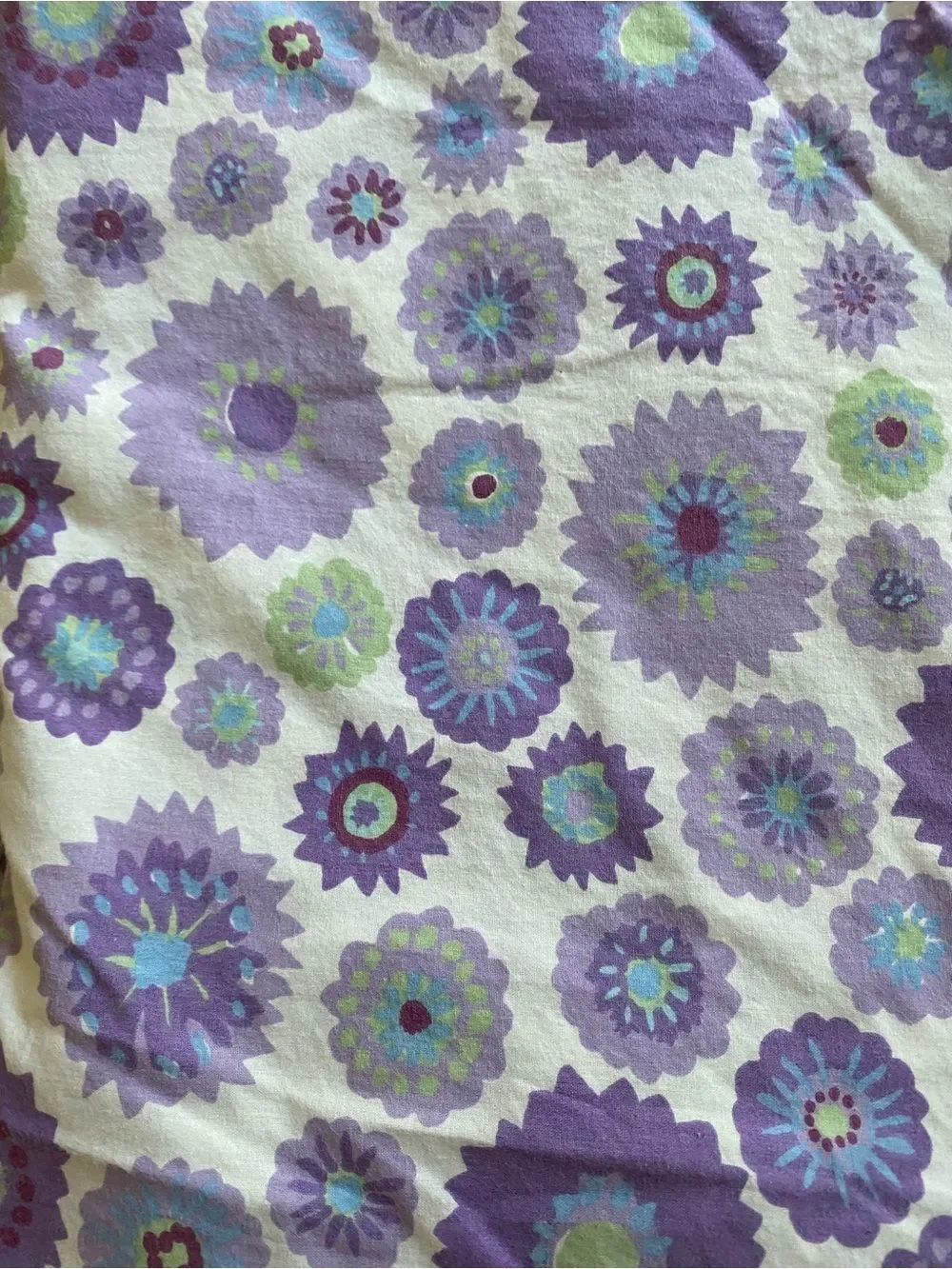 Pottery Barn Lavender and White Floral Duvet Cover